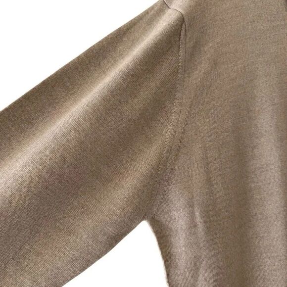 Valda  by Toscana Collection wool sweater Men's Tan  collared SZ XL #2326 - Picture 5 of 14